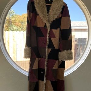 Forever 21 suede leather patchwork jacket